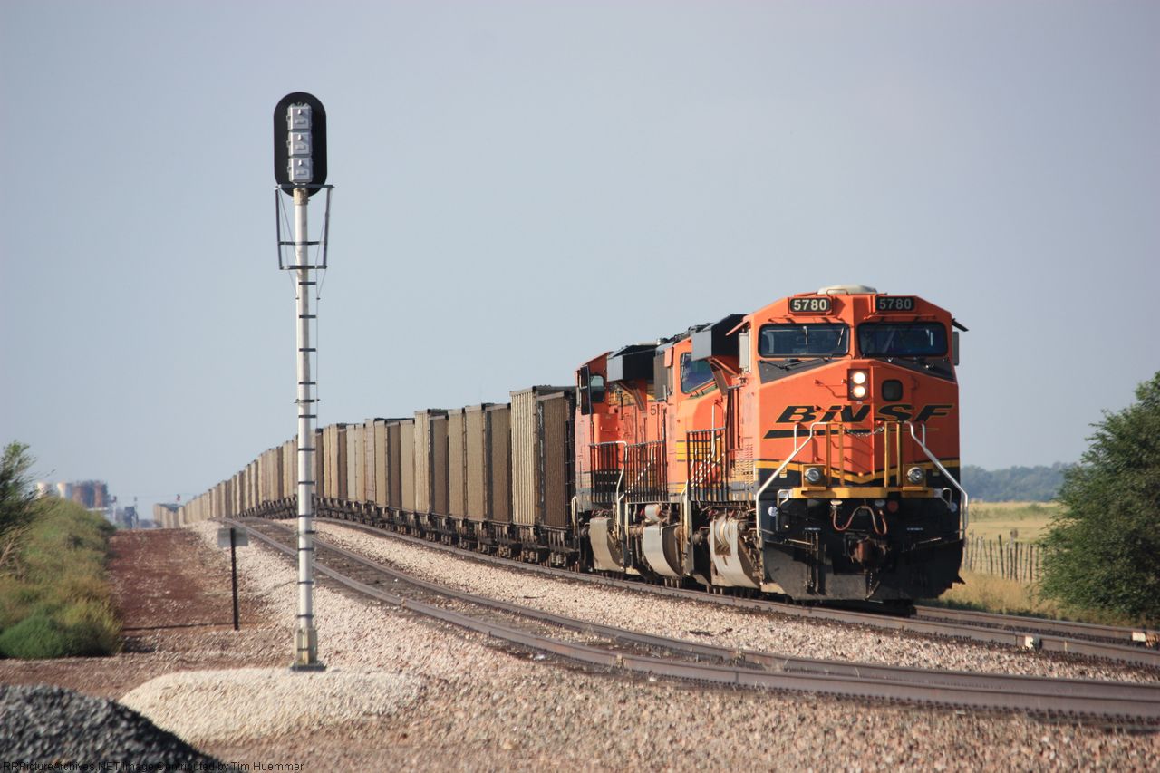 Coal train stops and waits for a meet